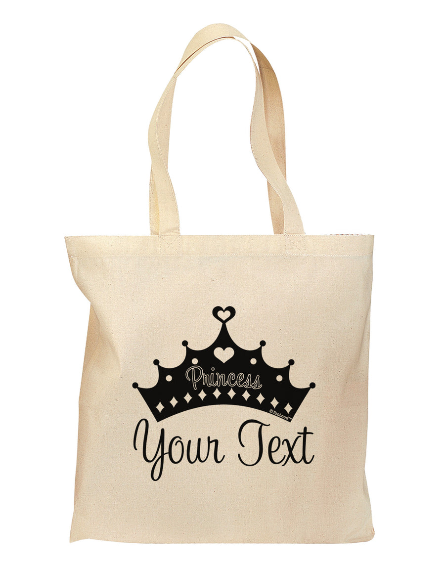 Personalized Princess -Name- Design Grocery Tote Bag-Grocery Tote-TooLoud-Natural-Medium-Davson Sales