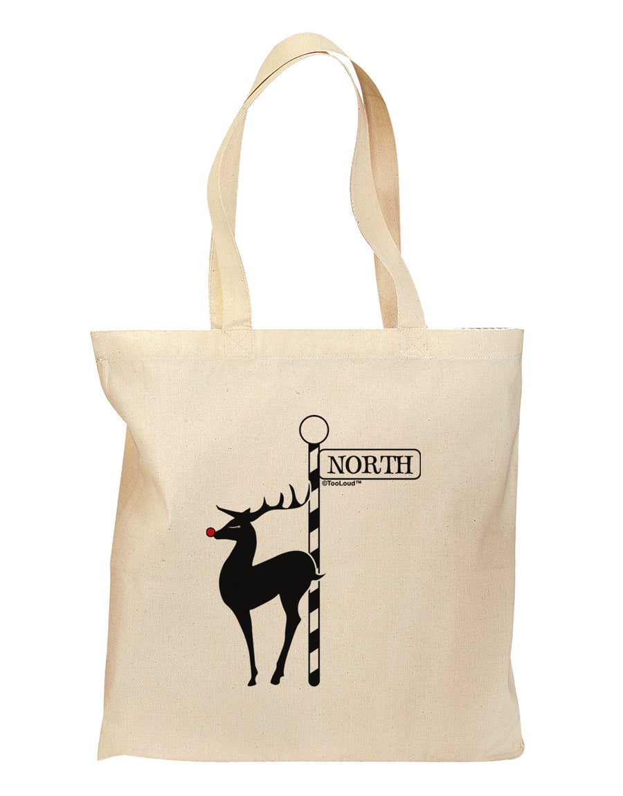 Rudolf the Ratchet Reindeer Grocery Tote Bag-Grocery Tote-TooLoud-Natural-Medium-Davson Sales