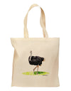 Ostrich Watercolor Grocery Tote Bag-Grocery Tote-TooLoud-Natural-Medium-Davson Sales