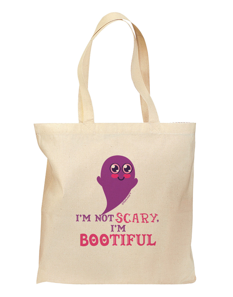 BOOtiful Ghost Purple Grocery Tote Bag-Grocery Tote-TooLoud-Natural-Medium-Davson Sales