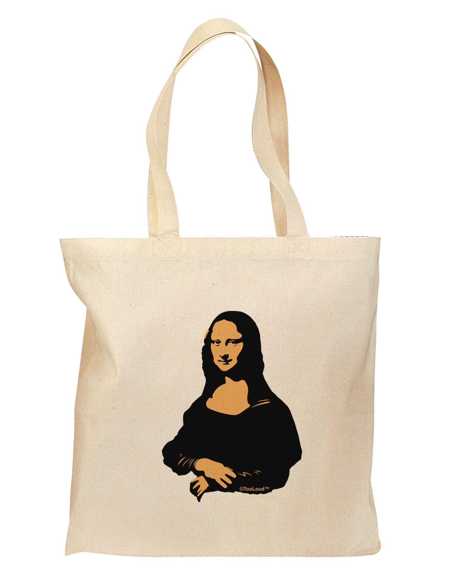 Mona Cutout Grocery Tote Bag - Natural-Grocery Tote-TooLoud-Natural-Medium-Davson Sales