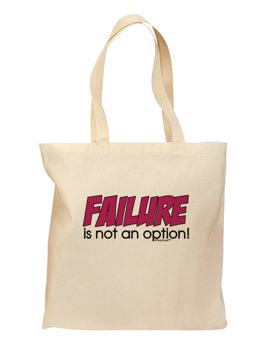 Failure Is Not An Option Distressed Grocery Tote Bag by TooLoud-Grocery Tote-TooLoud-Natural-Medium-Davson Sales