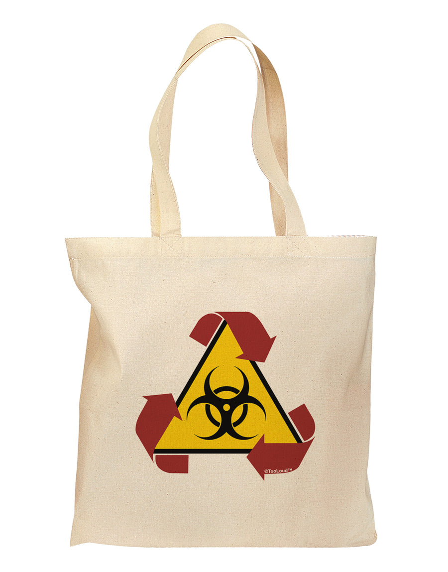 Recycle Biohazard Sign Grocery Tote Bag by TooLoud-Grocery Tote-TooLoud-Natural-Medium-Davson Sales