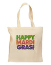 Happy Mardi Gras Text Grocery Tote Bag by TooLoud-Grocery Tote-TooLoud-Natural-Medium-Davson Sales