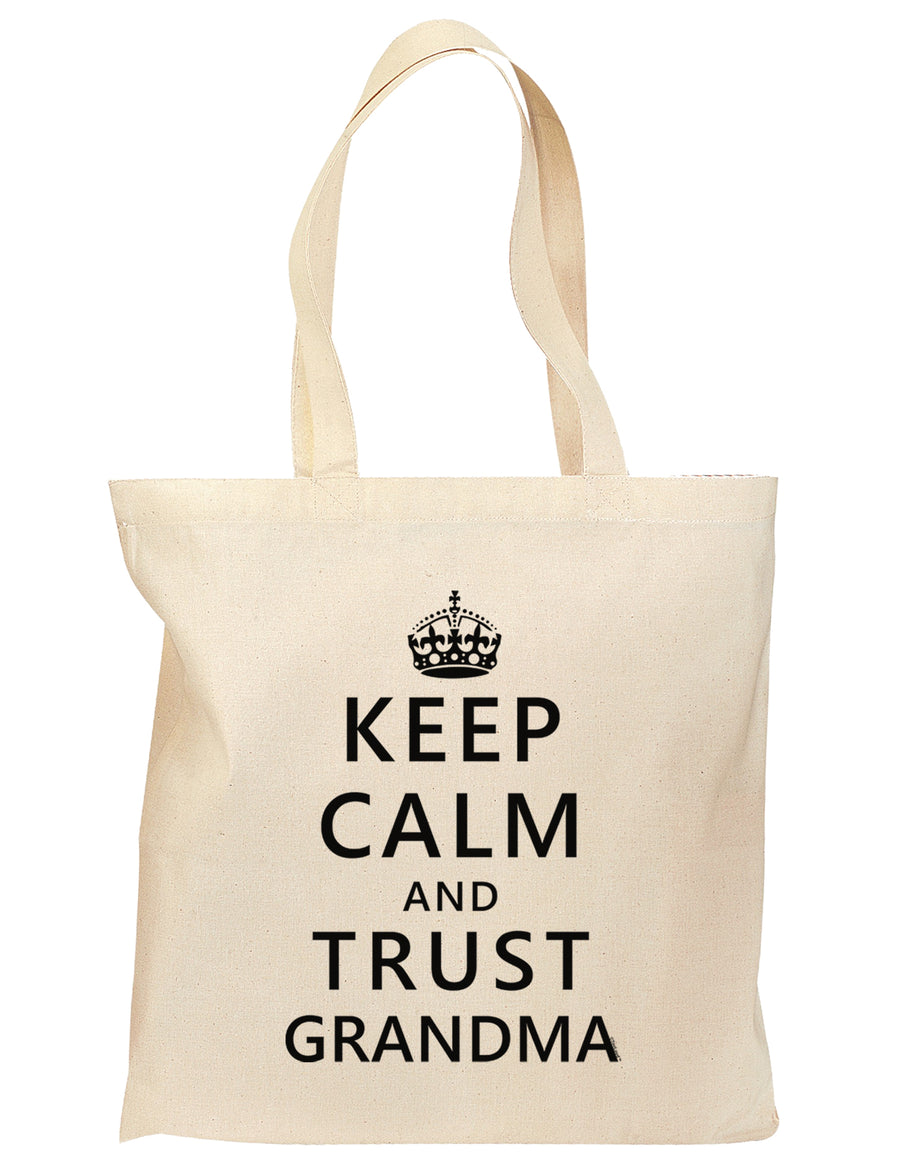 Keep Calm and Trust Grandma Grocery Tote Bag-Grocery Tote-TooLoud-Natural-Medium-Davson Sales