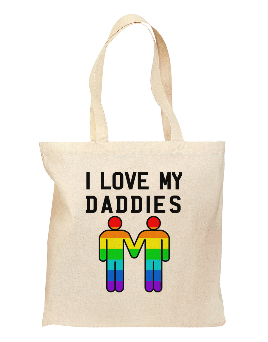 I Love My Daddies LGBT Grocery Tote Bag-Grocery Tote-TooLoud-Natural-Medium-Davson Sales