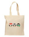 Christmas Penguins See No Evil Hear No Evil Speak No Evil Grocery Tote Bag-Grocery Tote-TooLoud-Natural-Medium-Davson Sales