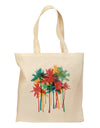 Paint Splash Palm Trees Grocery Tote Bag - Natural-Grocery Tote-TooLoud-Natural-Medium-Davson Sales