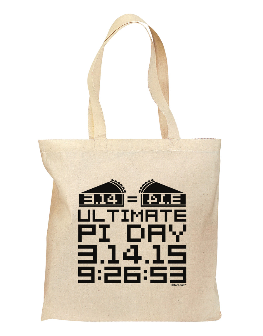 Ultimate Pi Day Design - Mirrored Pies Grocery Tote Bag by TooLoud-Grocery Tote-TooLoud-Natural-Medium-Davson Sales