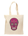 Version 4 Pink Day of the Dead Calavera Grocery Tote Bag-Grocery Tote-TooLoud-Natural-Medium-Davson Sales