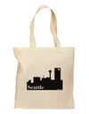 Seattle Skyline with Space Needle Grocery Tote Bag by TooLoud-Grocery Tote-TooLoud-Natural-Medium-Davson Sales