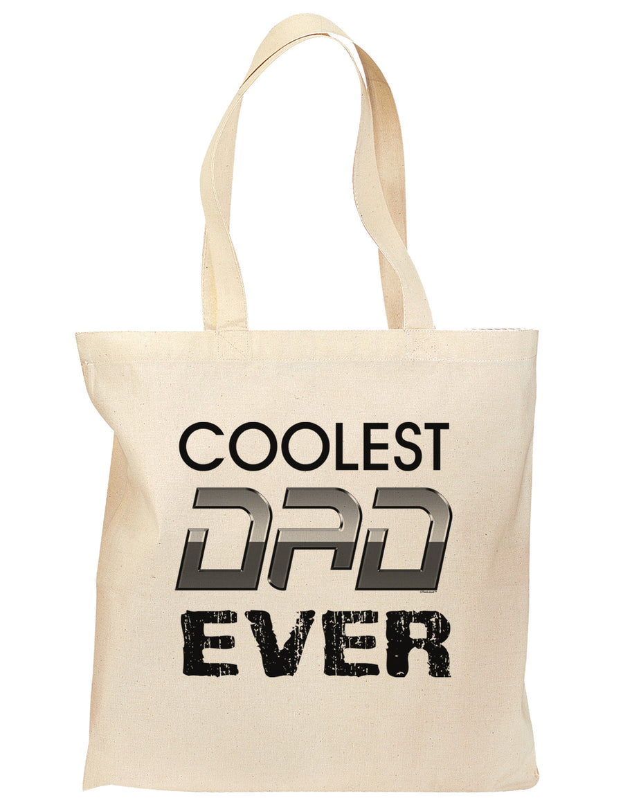 Coolest Dad Ever Grocery Tote Bag-Grocery Tote-TooLoud-Natural-Medium-Davson Sales