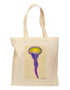 Jellyfish Outlined in Purple Watercolor Grocery Tote Bag-Grocery Tote-TooLoud-Natural-Medium-Davson Sales