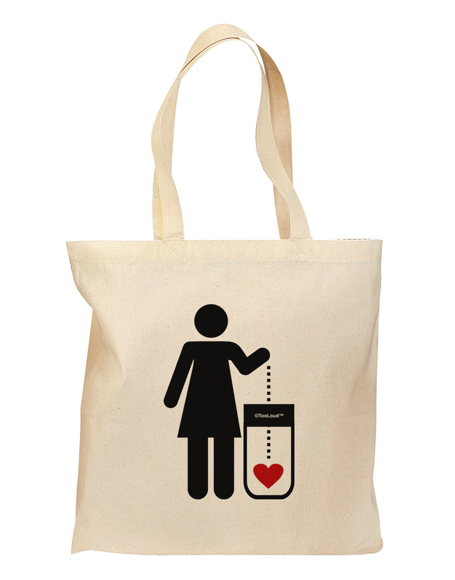 Single and Happy - Single Woman Grocery Tote Bag by TooLoud-Grocery Tote-TooLoud-Natural-Medium-Davson Sales