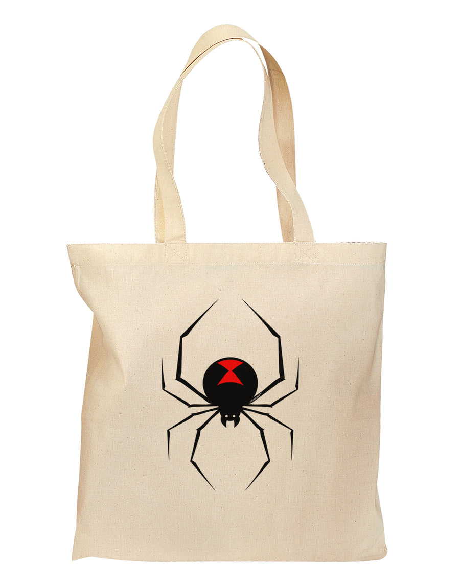 Black Widow Spider Design Grocery Tote Bag-Grocery Tote-TooLoud-Natural-Medium-Davson Sales