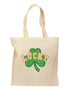 Lucky Shamrock Design Distressed Grocery Tote Bag by TooLoud-Grocery Tote-TooLoud-Natural-Medium-Davson Sales