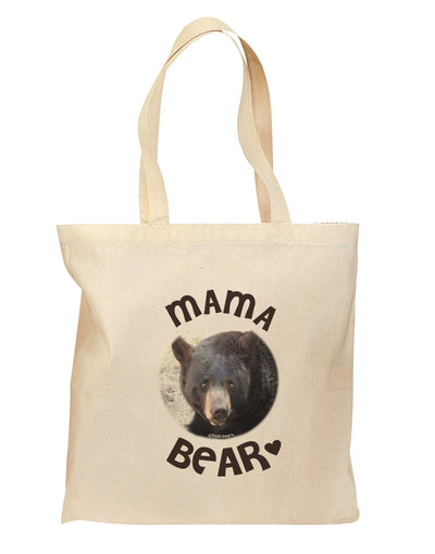 Black Bear - Mama Bear Grocery Tote Bag - Natural-Grocery Tote-TooLoud-Natural-Medium-Davson Sales