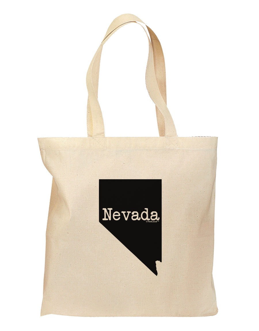 Nevada - United States Shape Grocery Tote Bag by TooLoud-Grocery Tote-TooLoud-Natural-Medium-Davson Sales