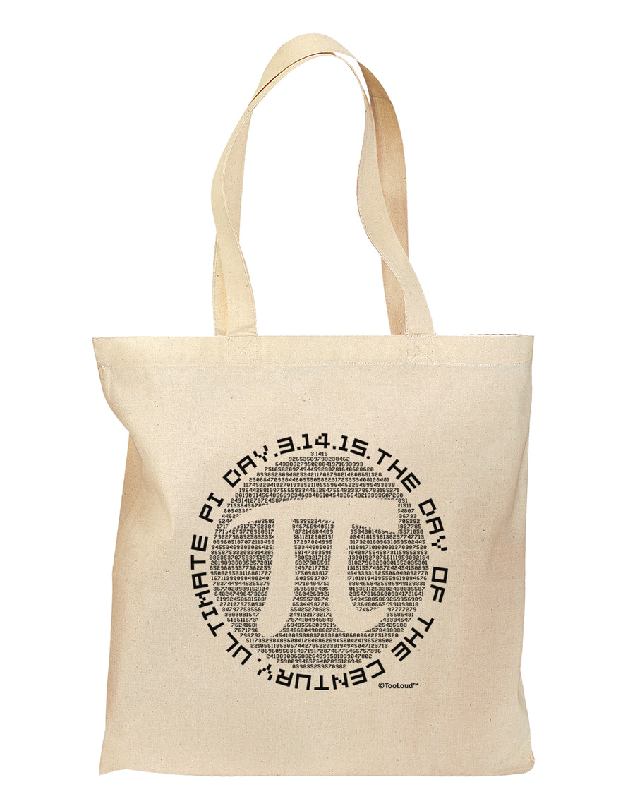 Ultimate Pi Day - Retro Computer Style Pi Circle Grocery Tote Bag by TooLoud-Grocery Tote-TooLoud-Natural-Medium-Davson Sales