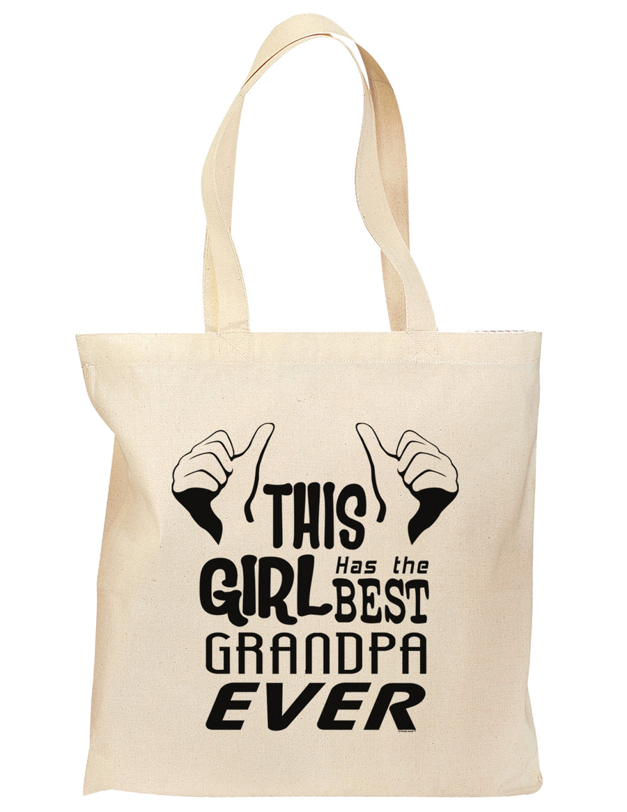 This Girl Has The Best Grandpa Ever Grocery Tote Bag-Grocery Tote-TooLoud-Natural-Medium-Davson Sales