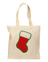 Cute Faux Applique Christmas Stocking Grocery Tote Bag-Grocery Tote-TooLoud-Natural-Medium-Davson Sales