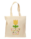 Easter Tulip Design - Yellow Grocery Tote Bag by TooLoud-Grocery Tote-TooLoud-Natural-Medium-Davson Sales