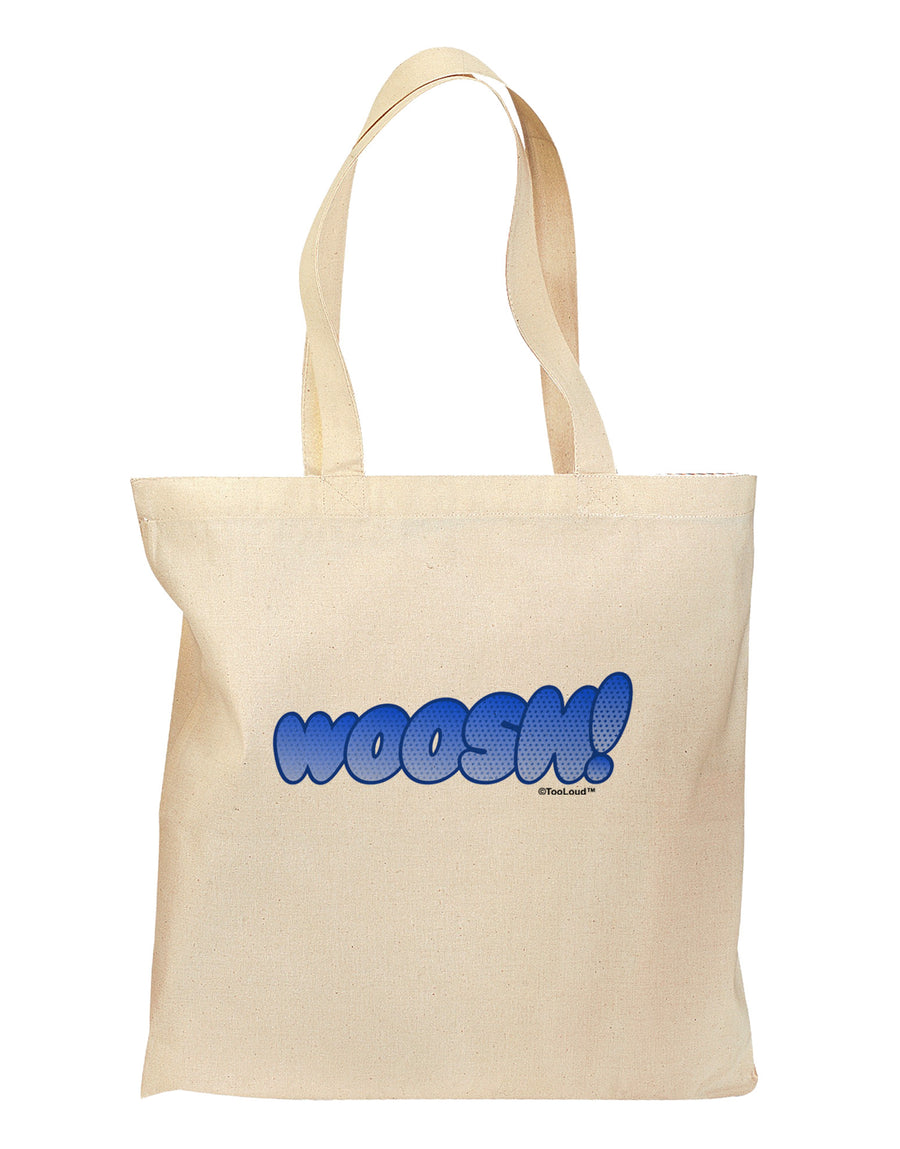 Onomatopoeia WOOSH Grocery Tote Bag-Grocery Tote-TooLoud-Natural-Medium-Davson Sales