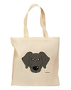 Cute Black Labrador Retriever Dog Grocery Tote Bag by TooLoud-Grocery Tote-TooLoud-Natural-Medium-Davson Sales