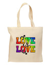 Love Is Love Gay Pride Grocery Tote Bag-Grocery Tote-TooLoud-Natural-Medium-Davson Sales