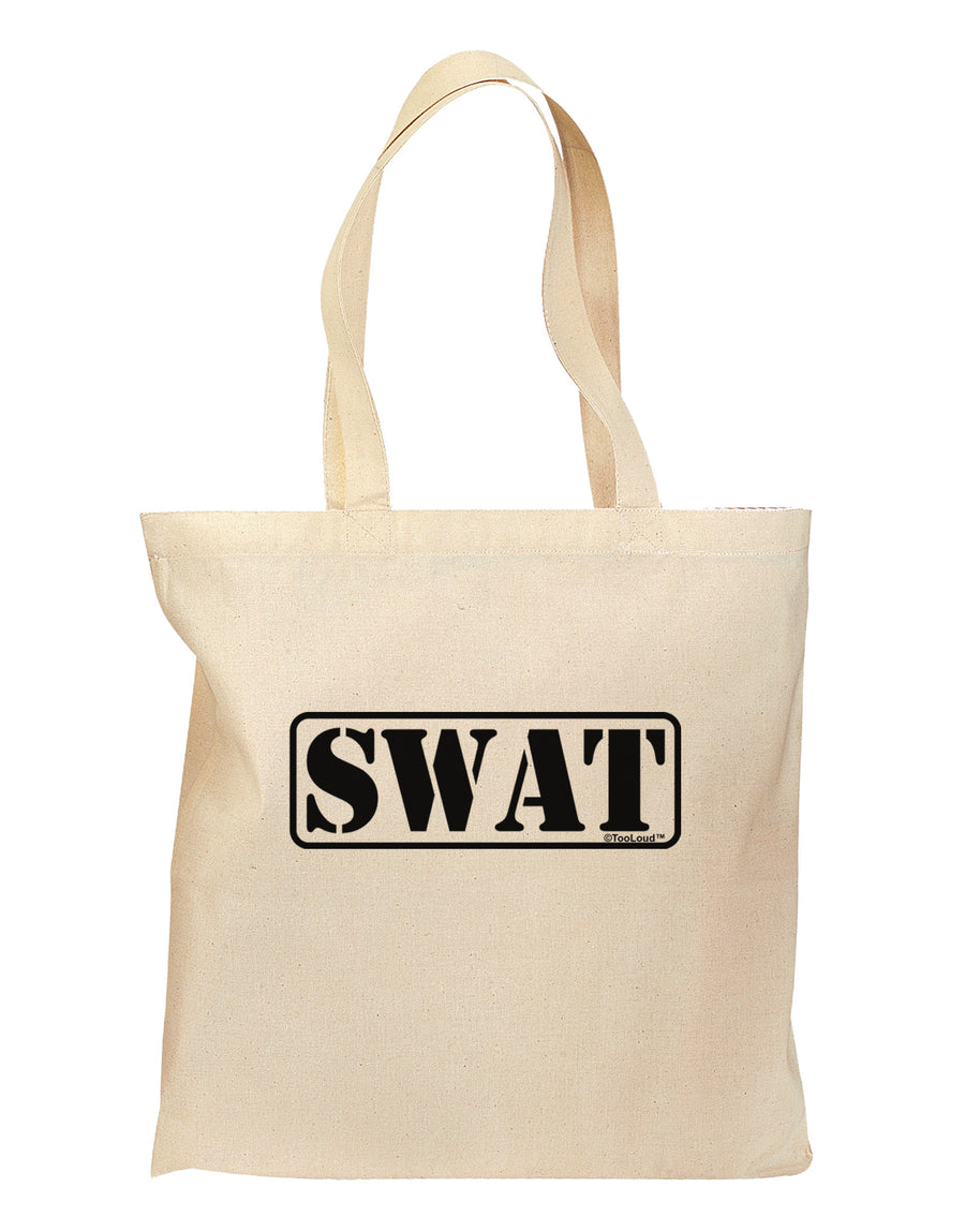 SWAT Team Logo - Text #2 Grocery Tote Bag by TooLoud-Grocery Tote-TooLoud-Natural-Medium-Davson Sales