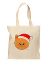 Cute Christmas Cat Santa Hat Grocery Tote Bag-Grocery Tote-TooLoud-Natural-Medium-Davson Sales