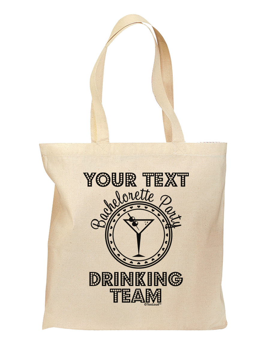 Personalized -Name- Bachelorette Party Drinking Team Grocery Tote Bag-Grocery Tote-TooLoud-Natural-Medium-Davson Sales