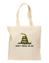 Don't Tread On Me Gadsden Flag Rattlesnake Grocery Tote Bag-Grocery Tote-TooLoud-Natural-Medium-Davson Sales