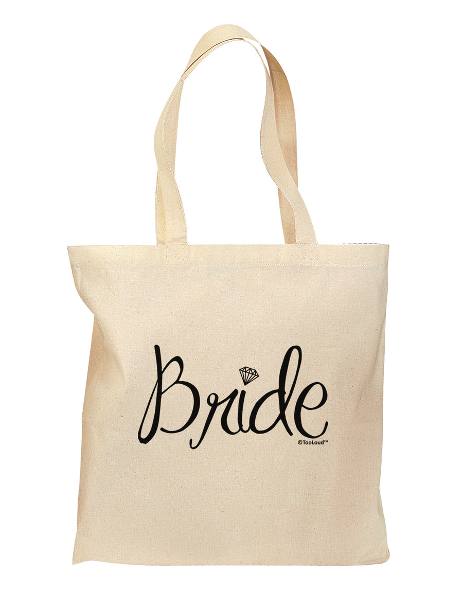 Bride Design - Diamond Grocery Tote Bag-Grocery Tote-TooLoud-Natural-Medium-Davson Sales