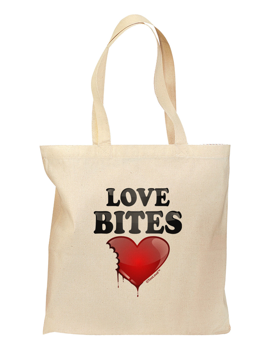 Love Bites Grocery Tote Bag-Grocery Tote-TooLoud-Natural-Medium-Davson Sales