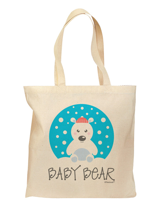 Matching Polar Bear Family - Baby Bear Grocery Tote Bag by TooLoud-Grocery Tote-TooLoud-Natural-Medium-Davson Sales