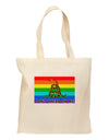 LGBT Rainbow Gadsden Flag Freedom Grocery Tote Bag-Grocery Tote-TooLoud-Natural-Medium-Davson Sales