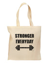 Stronger Everyday Gym Workout Grocery Tote Bag-Grocery Tote-TooLoud-Natural-Medium-Davson Sales