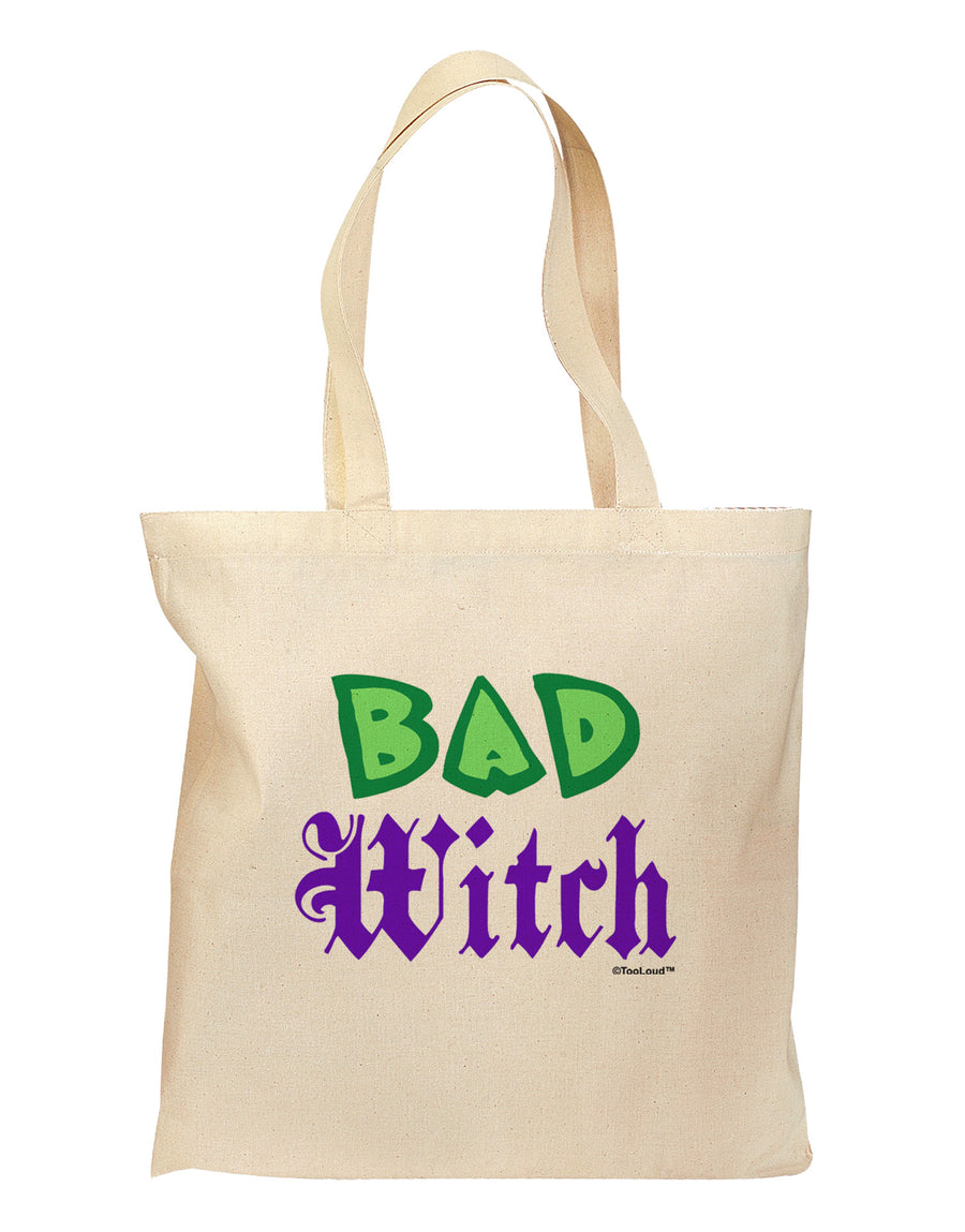 Bad Witch Color Green Grocery Tote Bag-Grocery Tote-TooLoud-Natural-Medium-Davson Sales