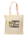 Tequila Is My Spirit Animal Grocery Tote Bag-Grocery Tote-TooLoud-Natural-Medium-Davson Sales