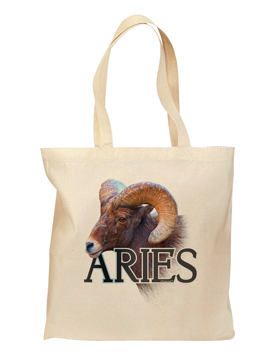 Majestic Aries Picture Grocery Tote Bag - Natural-Grocery Tote-TooLoud-Natural-Medium-Davson Sales