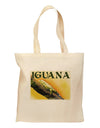 Iguana Watercolor Text Grocery Tote Bag-Grocery Tote-TooLoud-Natural-Medium-Davson Sales