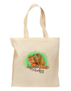 Squirrel Monkey Watercolor Text Grocery Tote Bag-Grocery Tote-TooLoud-Natural-Medium-Davson Sales