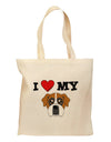 I Heart My - Cute Boxer Dog Grocery Tote Bag by TooLoud-Grocery Tote-TooLoud-Natural-Medium-Davson Sales