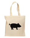 Pig Silhouette Design Grocery Tote Bag by TooLoud-Grocery Tote-TooLoud-Natural-Medium-Davson Sales