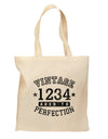 Personalized Vintage Birth Year Distressed Grocery Tote Bag - Natural by TooLoud-Grocery Tote-TooLoud-Natural-Medium-Davson Sales