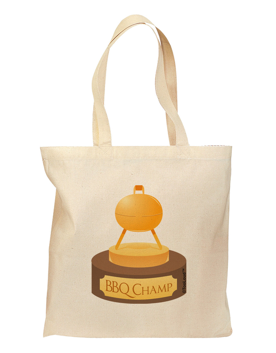 BBQ Champ - Golden Grill Trophy Grocery Tote Bag by TooLoud-Grocery Tote-TooLoud-Natural-Medium-Davson Sales