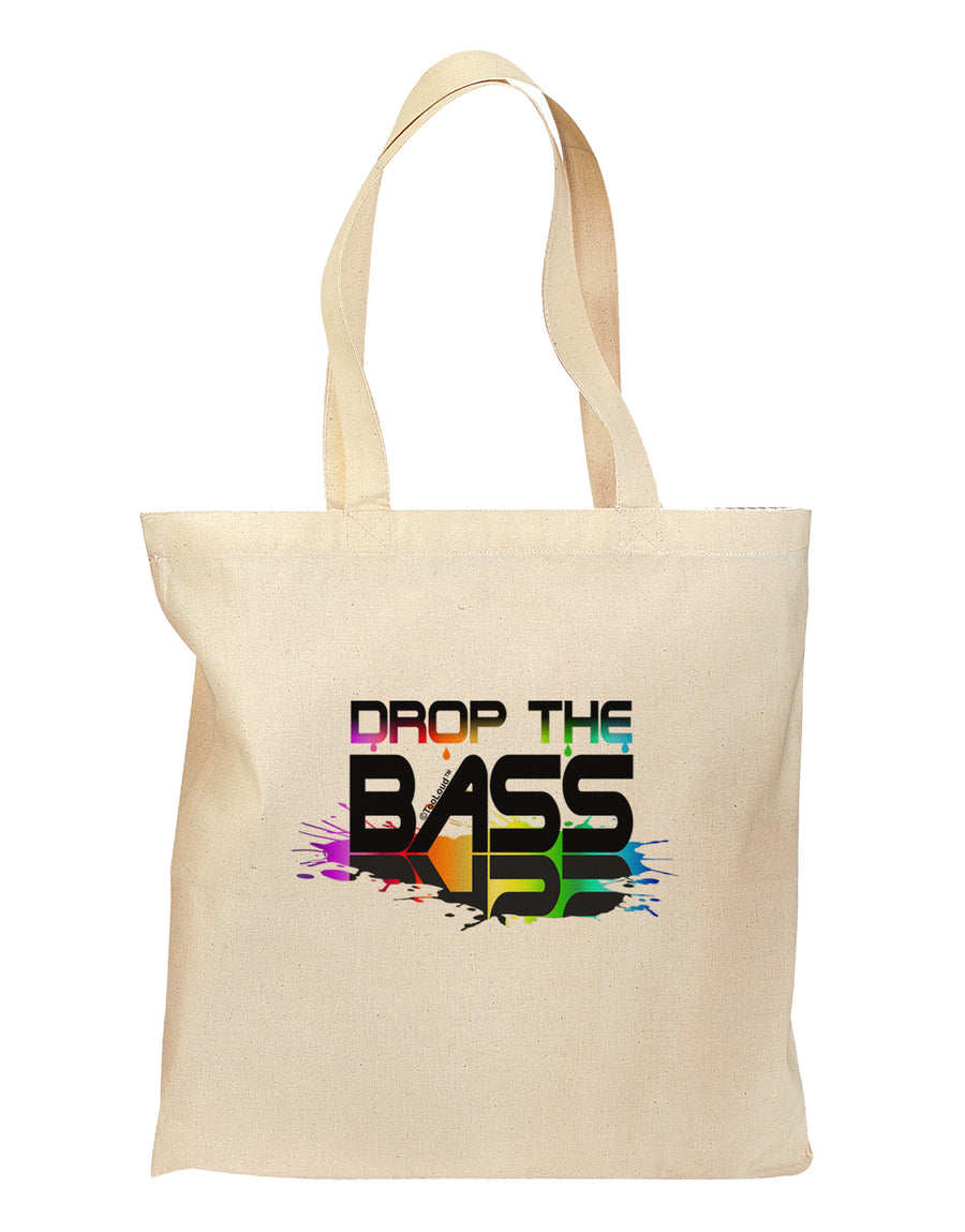 Paint Drop The Bass Grocery Tote Bag-Grocery Tote-TooLoud-Natural-Medium-Davson Sales