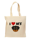 I Heart My - Cute Rottweiler Dog Grocery Tote Bag by TooLoud-Grocery Tote-TooLoud-Natural-Medium-Davson Sales