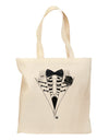 Skeleton Tuxedo Halloween Grocery Tote Bag-Grocery Tote-TooLoud-Natural-Medium-Davson Sales